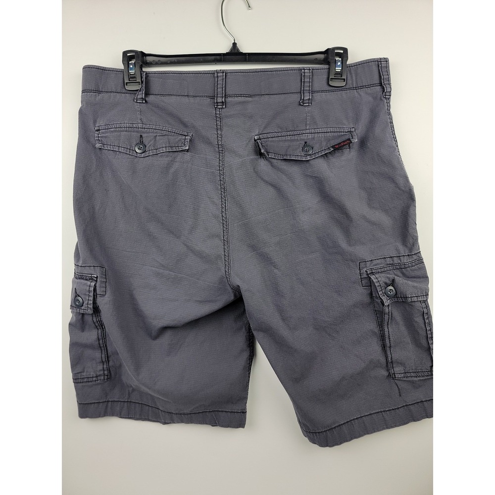 Wear First Mens Gray Cargo Shorts Size 38 Flat Front Utility Pockets Belt Loops - Picture 2 of 12
